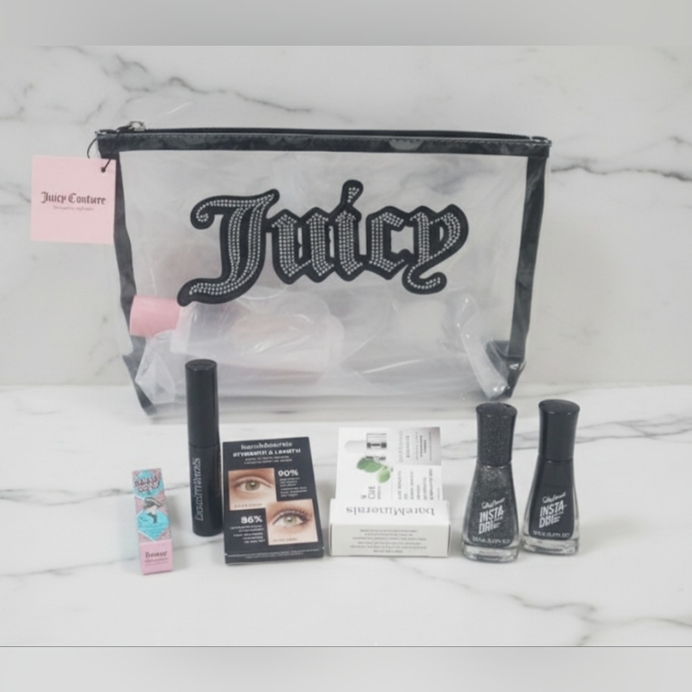 Juicy Couture Cosmetics Bag 7 Piece Bundle